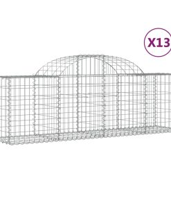 Cesti Gabbioni Ad Arco 13 Pz 200x50x60/80 Cm Ferro Zincato