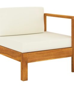 Divano Centrale Con 1 Bracciolo Bianco Crema Massello D'acacia
