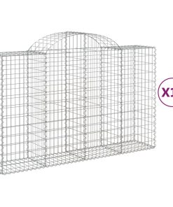 Cesti Gabbioni Ad Arco 12 Pz 200x50x120/140 Cm Ferro Zincato