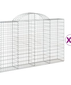 Cesti Gabbioni Ad Arco 6 Pz 200x30x120/140 Cm Ferro Zincato