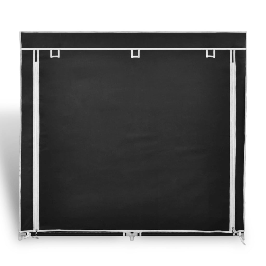 Scarpiera In Tessuto Richiudibile 115 X 28 X 110 Cm Nera