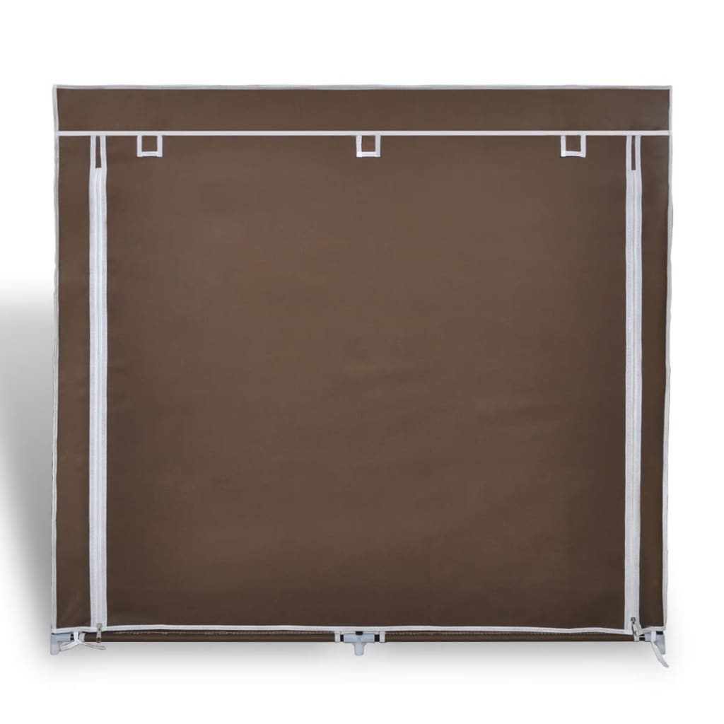 Scarpiera In Tessuto Richiudibile 115 X 28 X 110 Cm Marrone