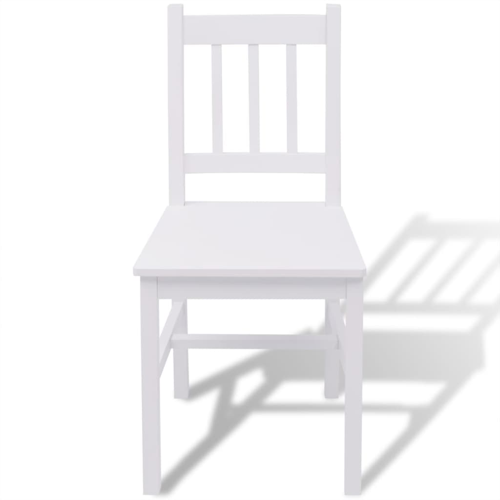 Set Da Pranzo 5 Pz In Legno Di Pino Bianco