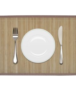 6 Tovagliette Di Bamboo 30 X 45 Cm Marrone