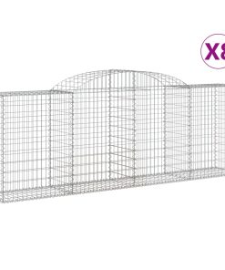 Cesti Gabbioni Ad Arco 8 Pz 300x50x100/120 Cm Ferro Zincato
