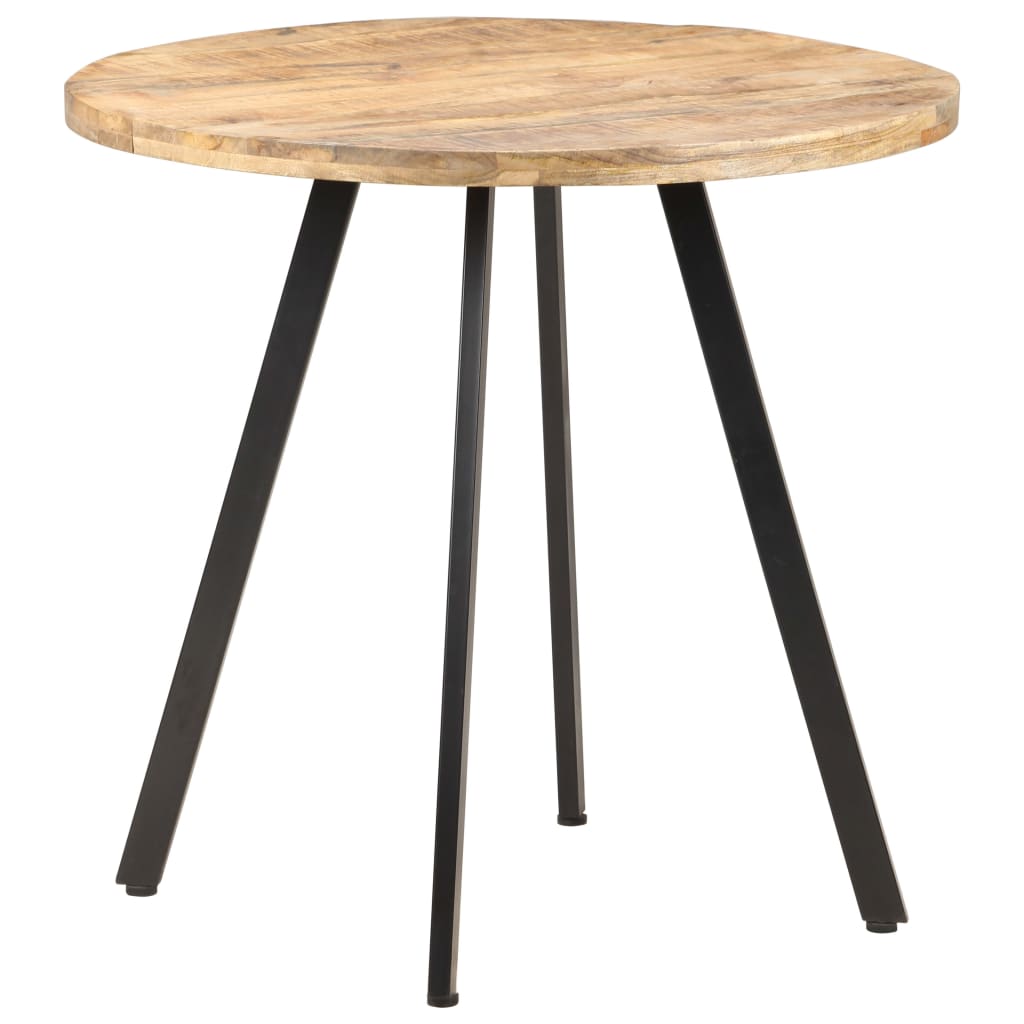 Tavolo Da Pranzo 80 Cm In Legno Di Mango Grezzo