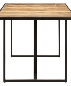 Tavolo Da Pranzo 160 Cm In Legno Massello Di Mango Grezzo