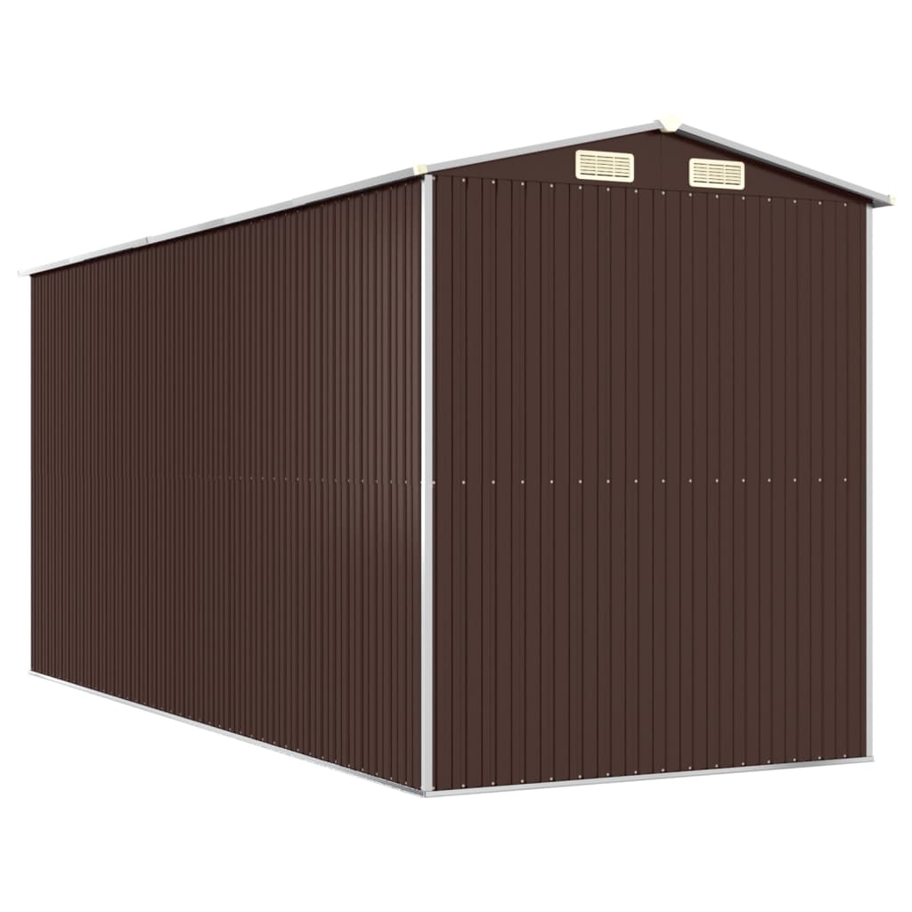 Capanno Da Giardino Marrone Scuro 192x440x223cm Acciaio Zincato - Image 6