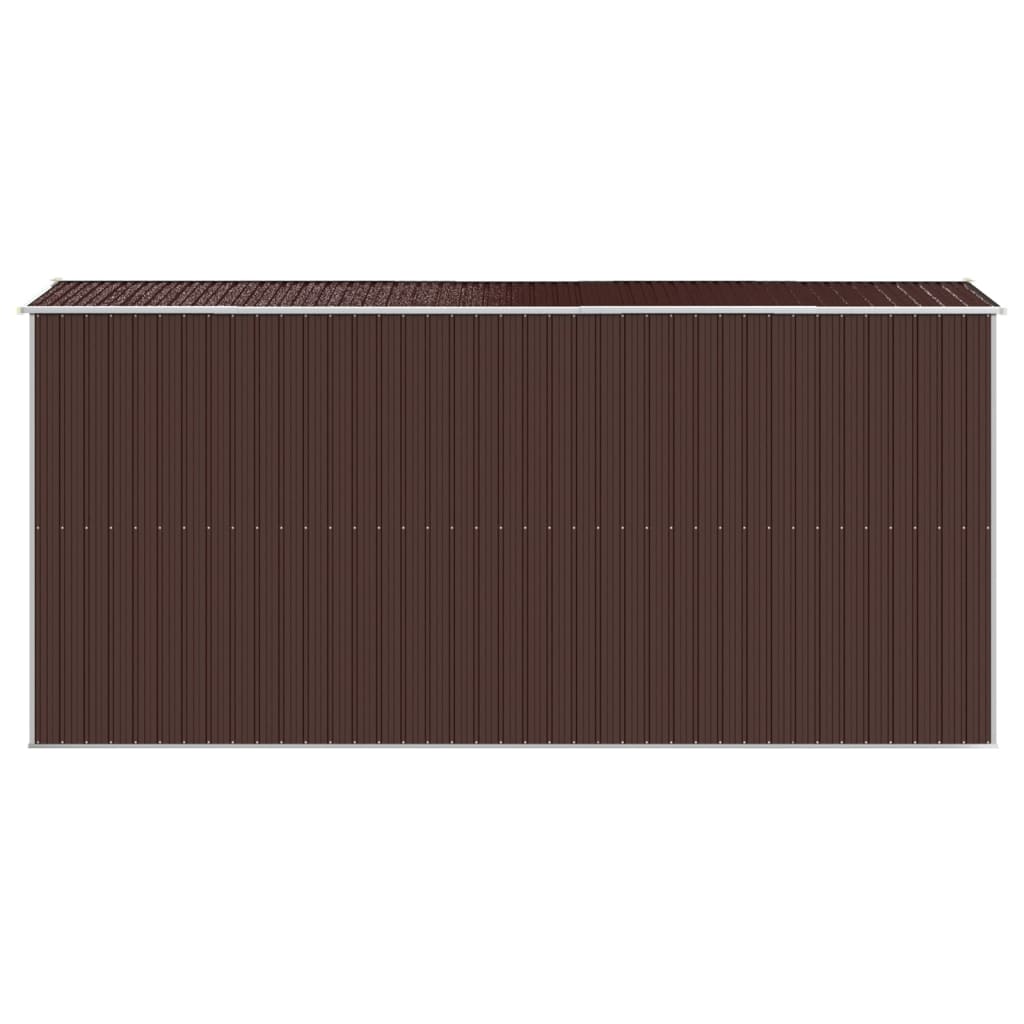 Capanno Da Giardino Marrone Scuro 192x440x223cm Acciaio Zincato - Image 4