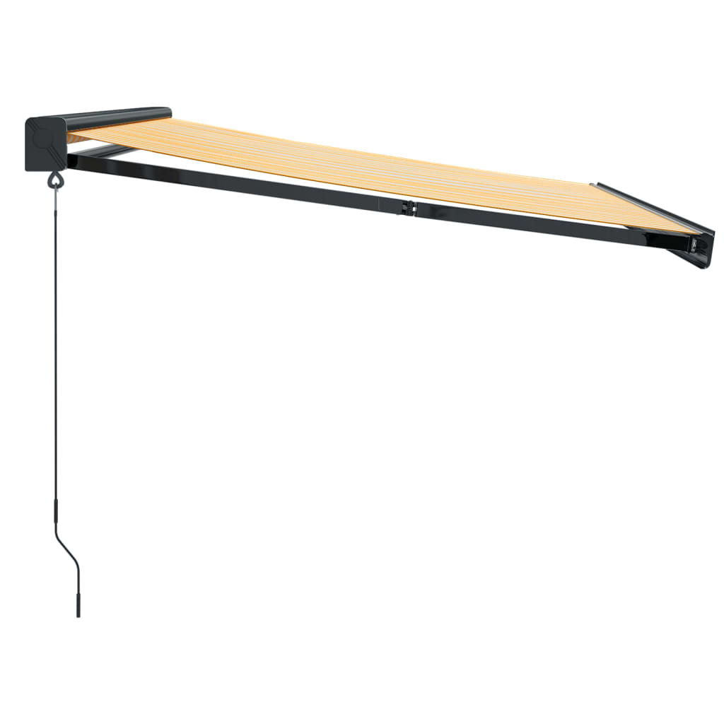 Tenda Retrattile Gialla E Bianca 3,5x2,5 M Tessuto E Alluminio - Image 2