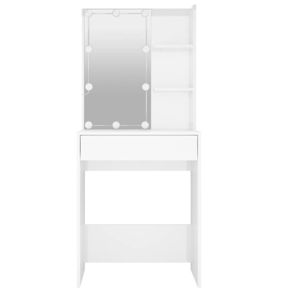 Toeletta Con Led Bianco Lucido 60x40x140 cm