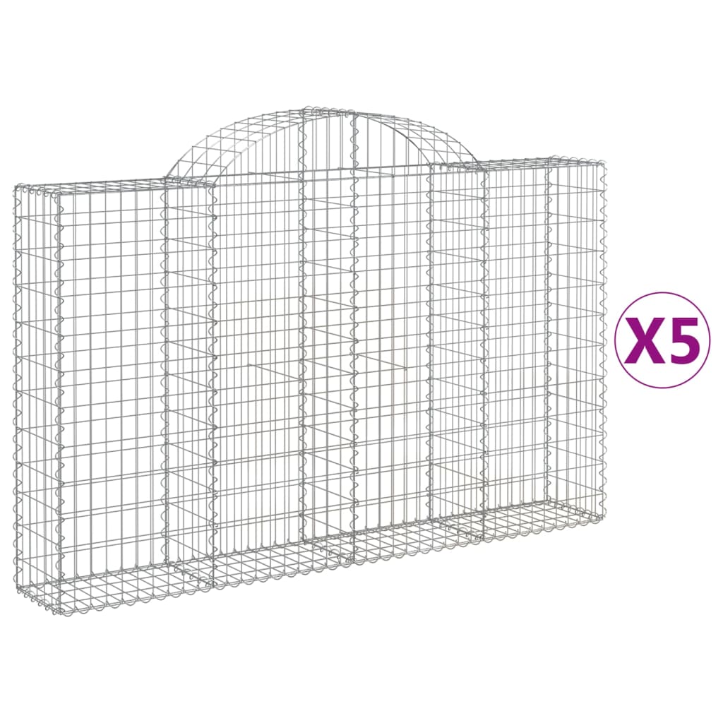 Cesti Gabbioni Ad Arco 5 Pz 200x30x120/140 Cm Ferro Zincato - Image 4