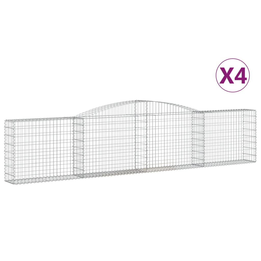 Cesti Gabbioni Ad Arco 4 Pz 400x30x80/100 Cm Ferro Zincato - Image 4