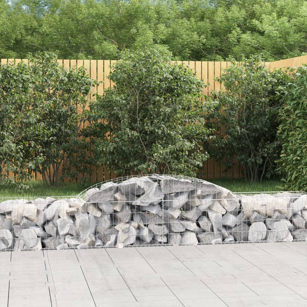 Cesti Gabbioni Ad Arco 4 Pz 300x50x40/60 Cm Ferro Zincato