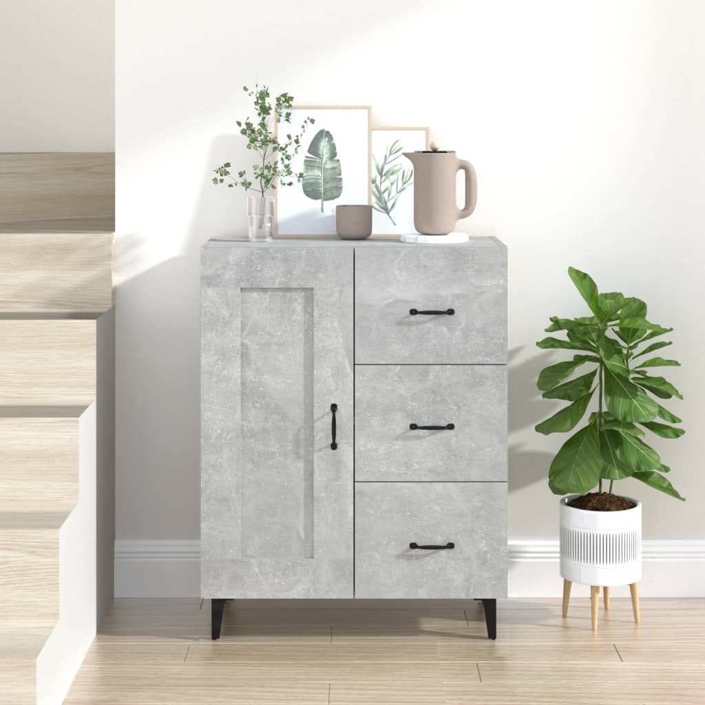 Credenza Grigio Cemento 69,5x34x90 Cm In Legno Multistrato - Image 3