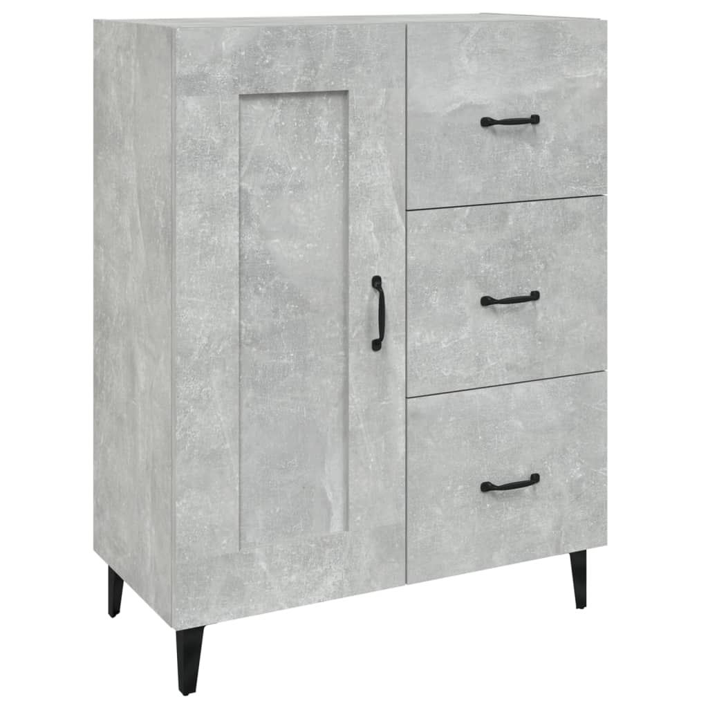 Credenza Grigio Cemento 69,5x34x90 Cm In Legno Multistrato
