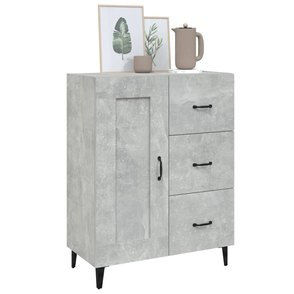 Credenza Grigio Cemento 69,5x34x90 Cm In Legno Multistrato - Image 2