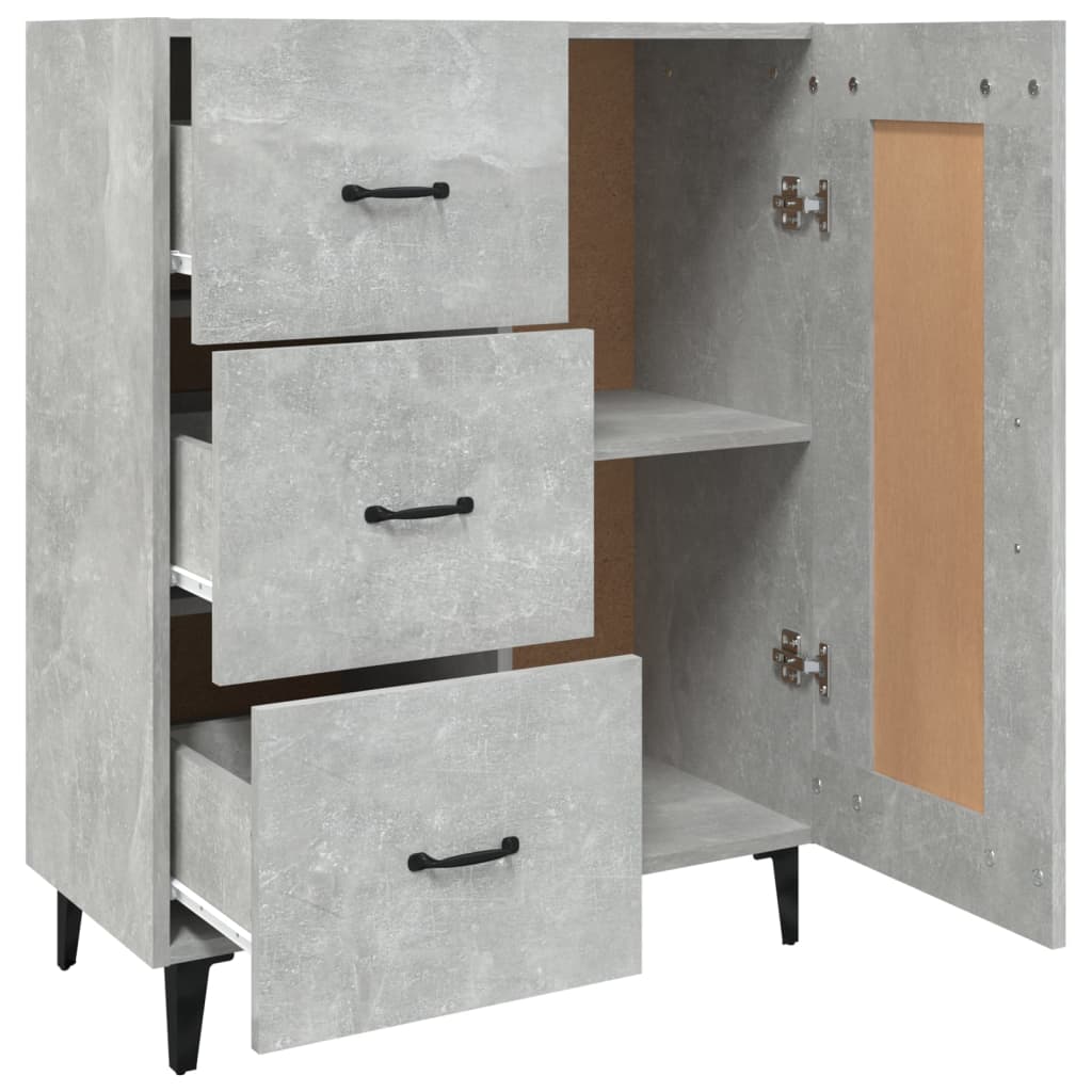 Credenza Grigio Cemento 69,5x34x90 Cm In Legno Multistrato - Image 4