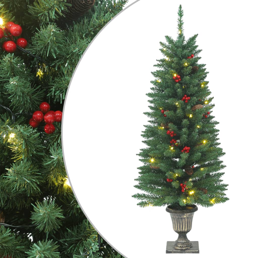 Alberi Di Natale Artificiali 2 Pz Con 100 Led Verde 120 cm