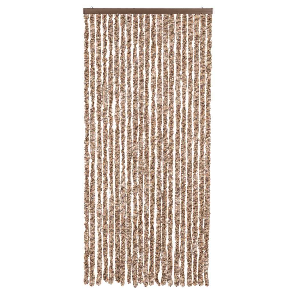 Tenda Antimosche Beige E Marrone Scuro 90x220 Cm In Ciniglia - Image 6