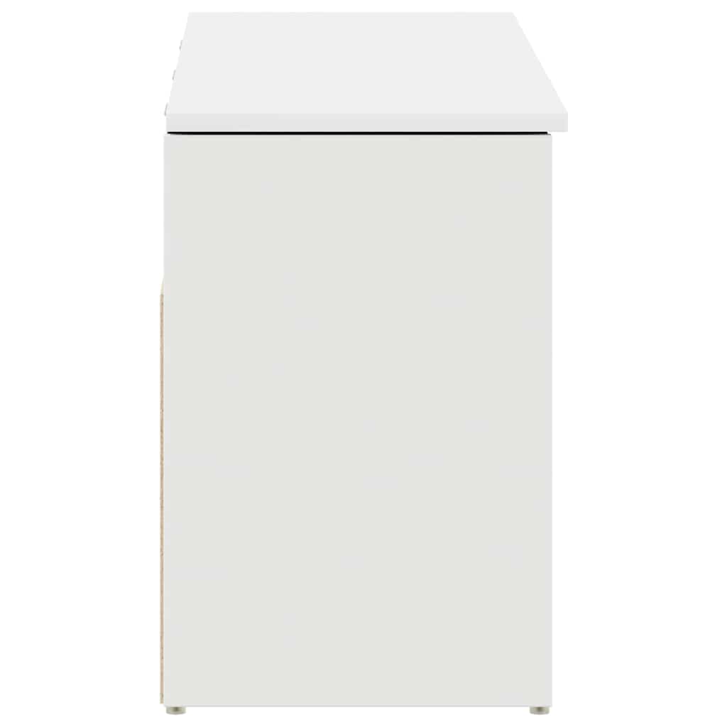Scarpiera Bianca 102x30,5x45 Cm In Legno Multistrato