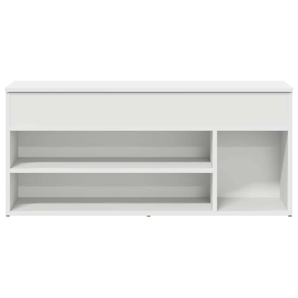 Scarpiera Bianca 102x30,5x45 Cm In Legno Multistrato - Image 3