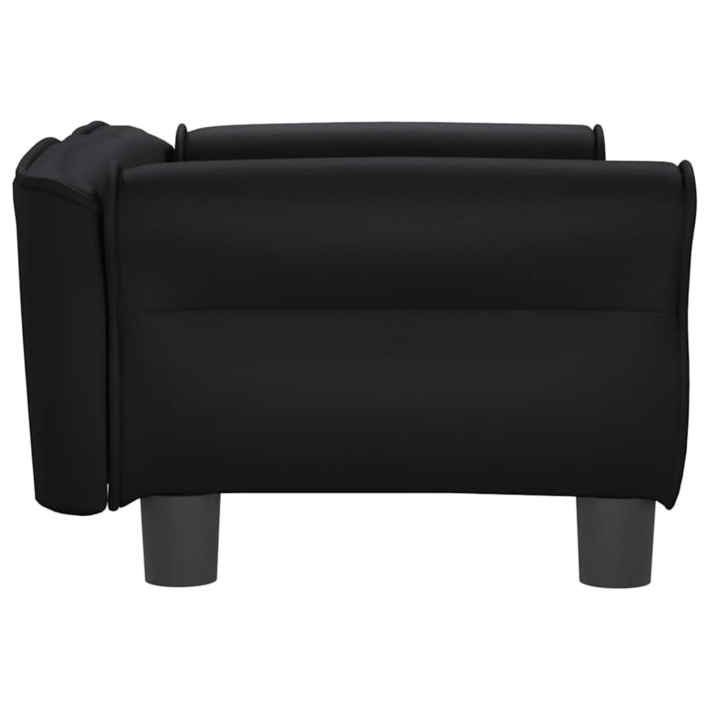 Lettino Per Cani Nero 70x45x30 Cm In Similpelle