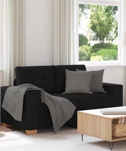 Divano Divanetto Nero 120 Cm In Tessuto