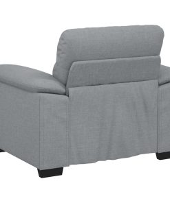 Poltrona Grigio Chiaro 60 Cm In Tessuto