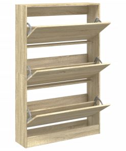 Scarpiera Rovere Sonoma 80x21x125,5 Cm In Legno Multistrato