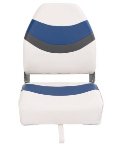 Set Sedile Da Barca Pieghevole 2pz Con Schienale Alto