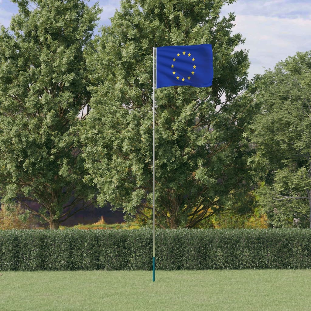 Asta E Bandiera Europa 5,55 M Alluminio