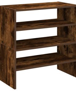 Scarpiere 2 Pz Impilabili Rovere Fumo 60x30x30,5 cm
