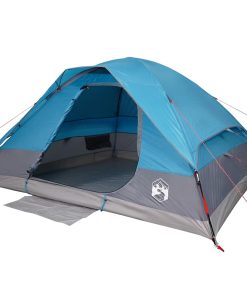 Tenda Da Campeggio A Cupola Per 4 Persone Blu Impermeabile