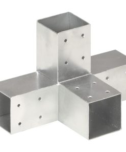 Connettore Per Pali A Forma Di X In Metallo Zincato 71x71 mm
