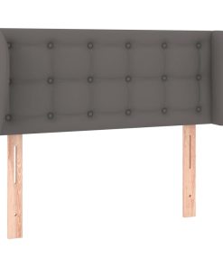 Testiera Ad Orecchio Grigia 83x23x78/88 Cm In Similpelle