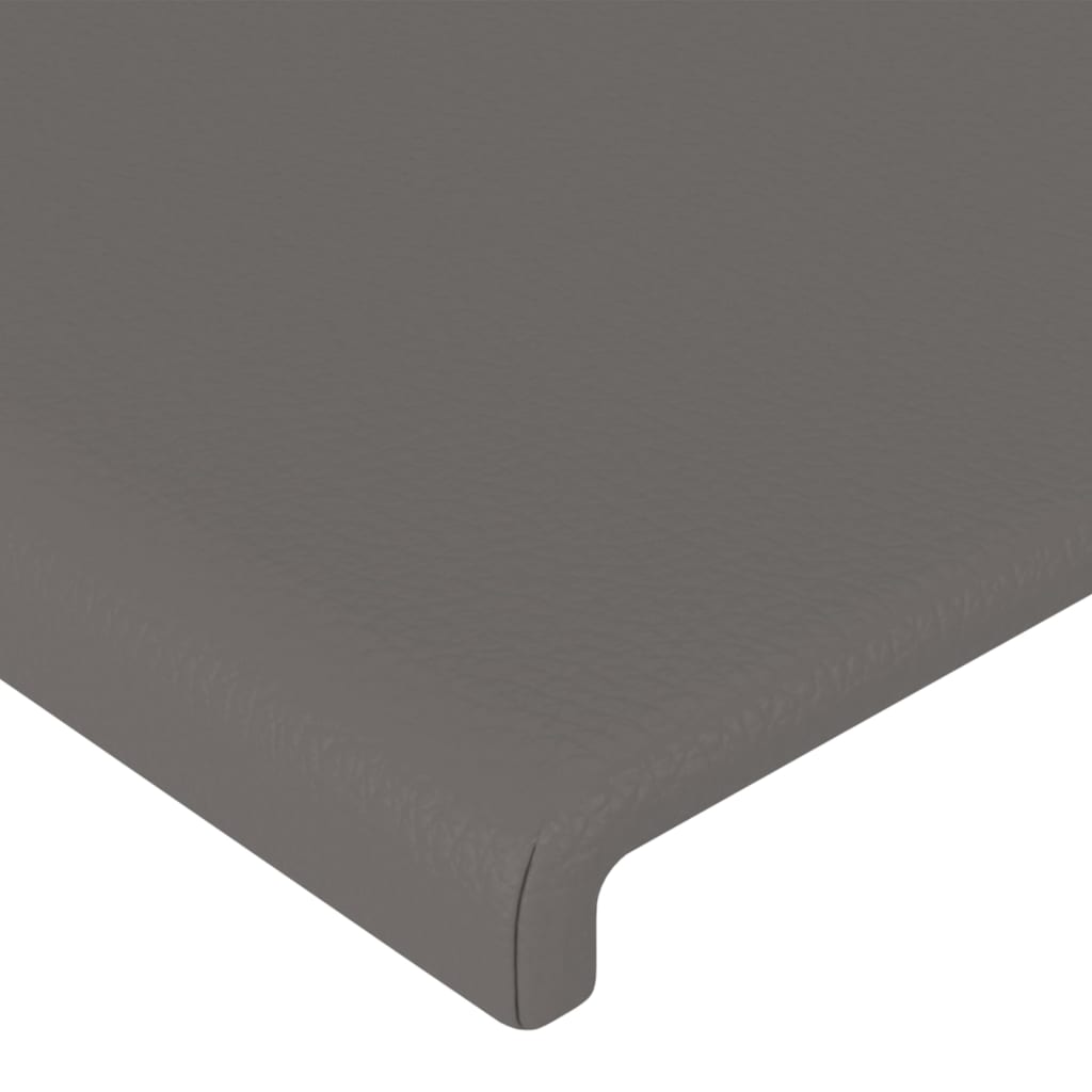 Testiera Ad Orecchio Grigio 183x23x78/88 Cm In Similpelle