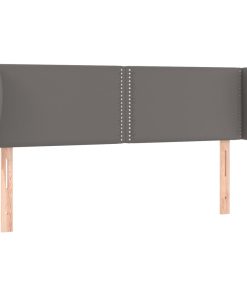 Testiera Ad Orecchio Grigio 147x23x78/88 Cm In Similpelle