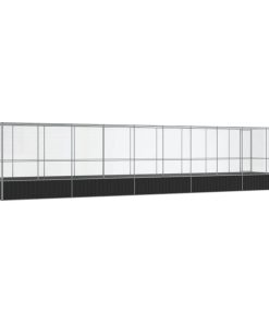 Voliera Con Estensione Argento 1039x207x212 Cm In Acciaio