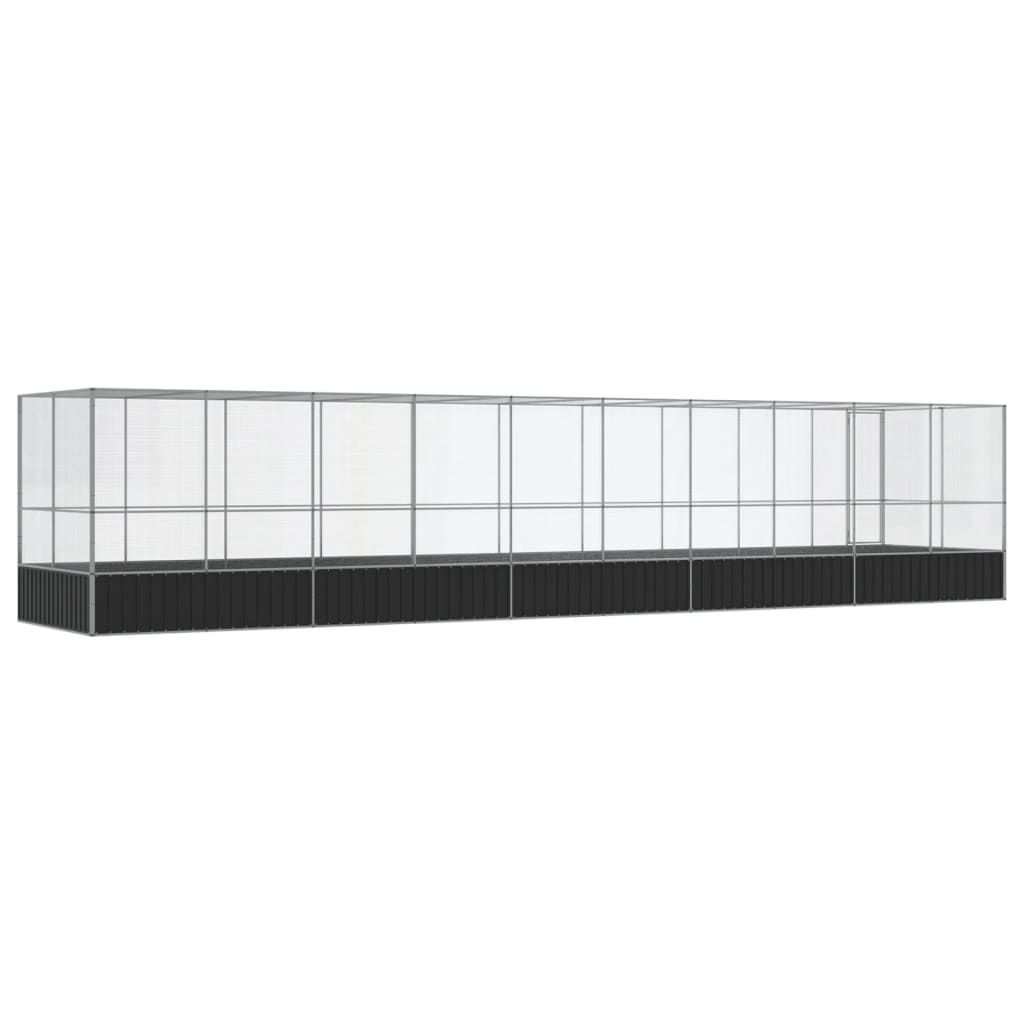 Voliera Con Estensione Argento 1039x207x212 Cm In Acciaio