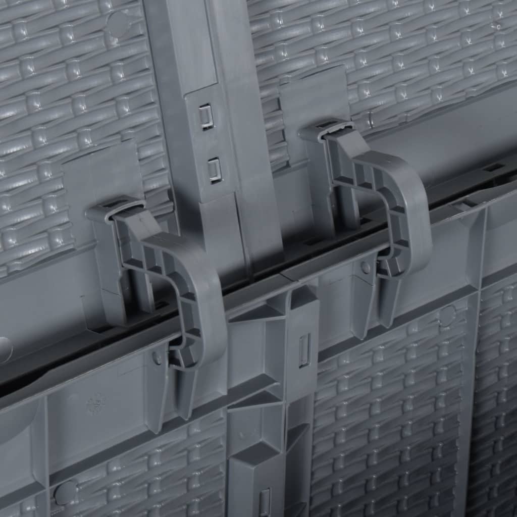Contenitore Da Giardino Grigio In Rattan Pp 180 L