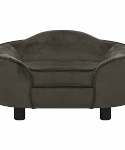 Divano Per Cani Grigio Scuro 67x47x36 Cm In Peluche