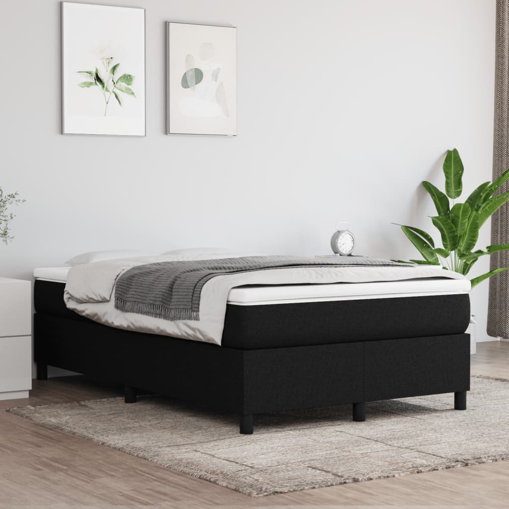Giroletto A Molle Con Materasso Nero 120x190 Cm In Tessuto