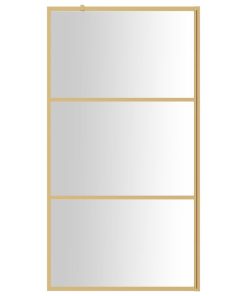 Parete Per Doccia WalK-In Vetro Trasparente Esg 115x195 Cm Oro
