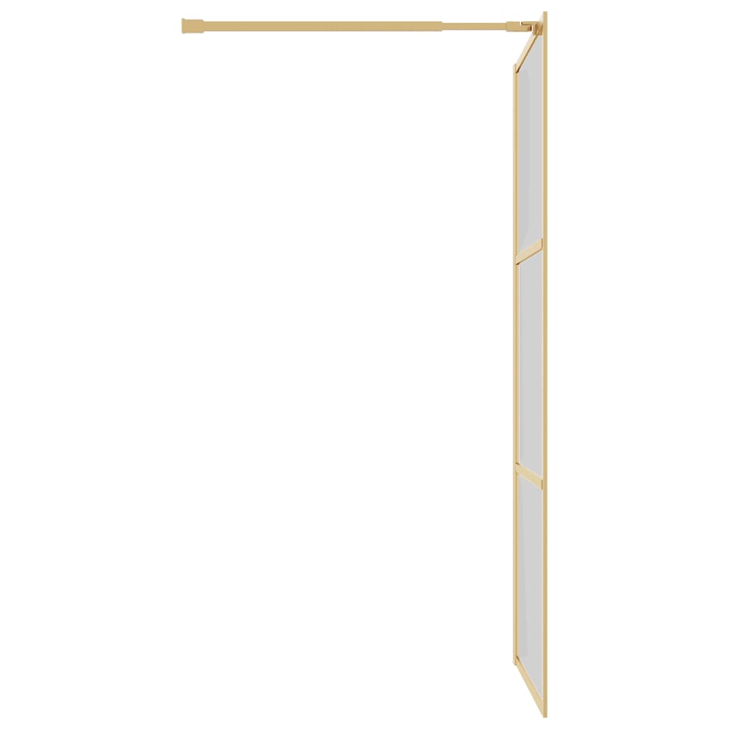 Parete Per Doccia WalK-In Vetro Trasparente Esg 115x195 Cm Oro - Image 2