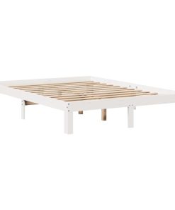 Letto Libreria Senza Materasso Bianco 120x200 Cm Legno Di Pino