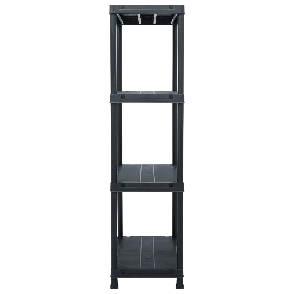 Scaffali 2 Pz 60x30x138 Cm Nero In Plastica - Image 4