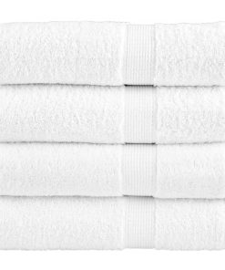 Asciugamani Premium Solund 4 Pz Bianchi 50x100 Cm 600gsm