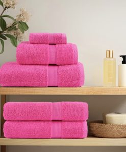 Asciugamani Premium Solund 4 Pz Rosa 50x100 Cm 600 G/m²