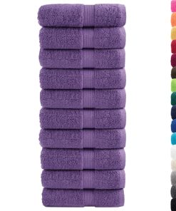 Asciugamani Premium Solund 10 Pz Viola 30x30 Cm 600 G/m²